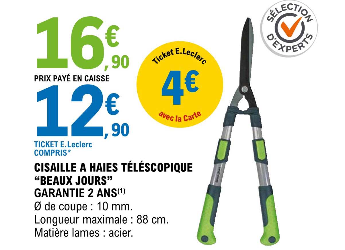 cisaille à haies télescopique "beaux jours"
