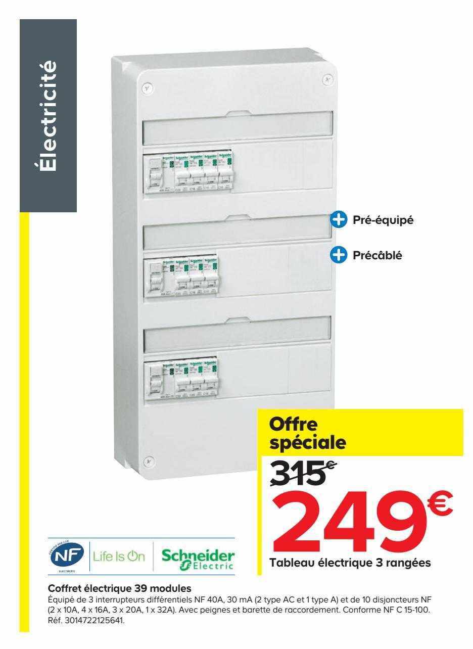 coffret électrique 39 modules schneider electric