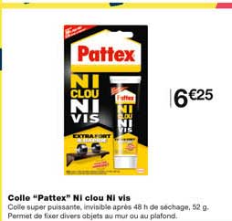colle "pattex" ni clou ni vis