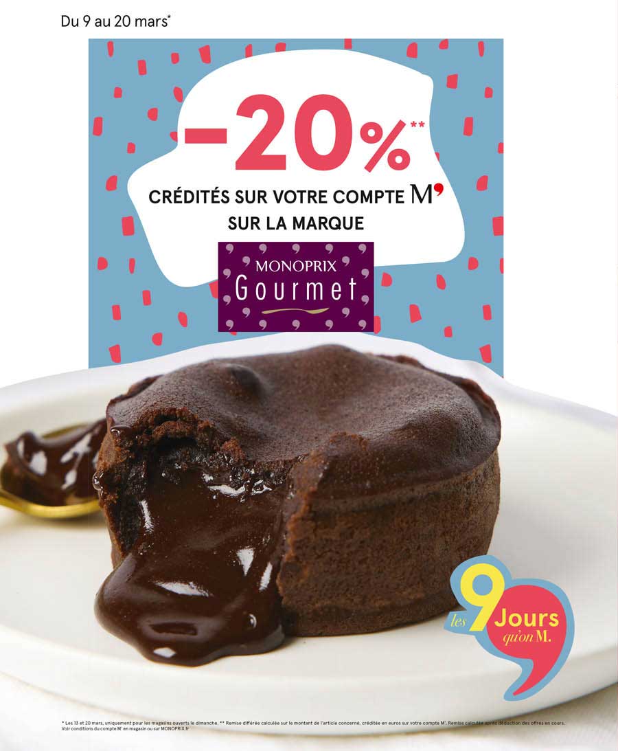 compte m sur la marque monoprix gourmet
