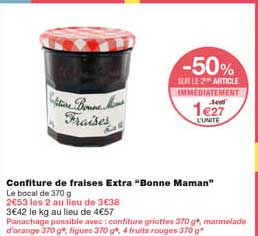 confiture de fraises extra "bonne maman"
