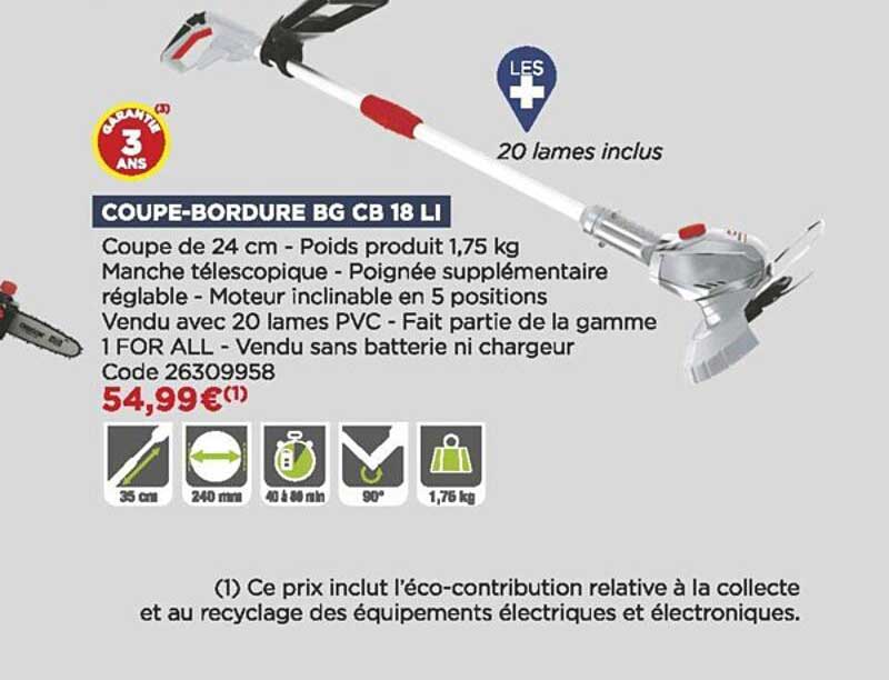 coupe-bordure bg cb 18 li