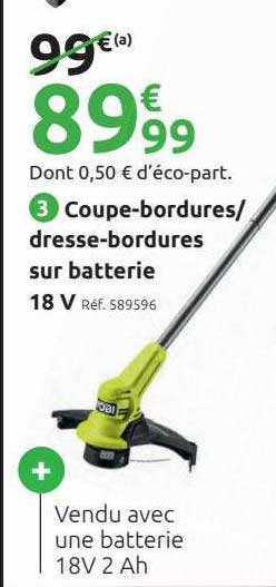 coupe-bordures - dresse-bordures sur batterie 18 v
