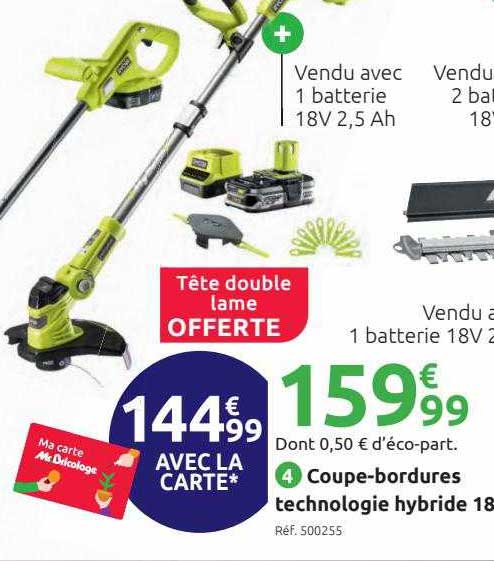 coupe-bordures technologie hybride 18 v