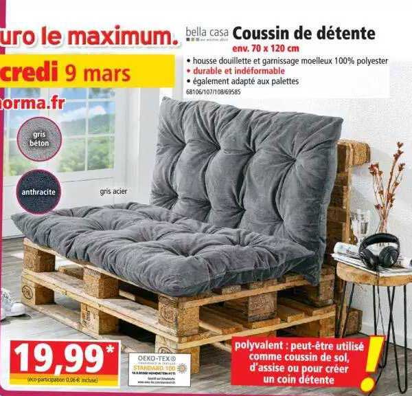 coussin de détente bella casa