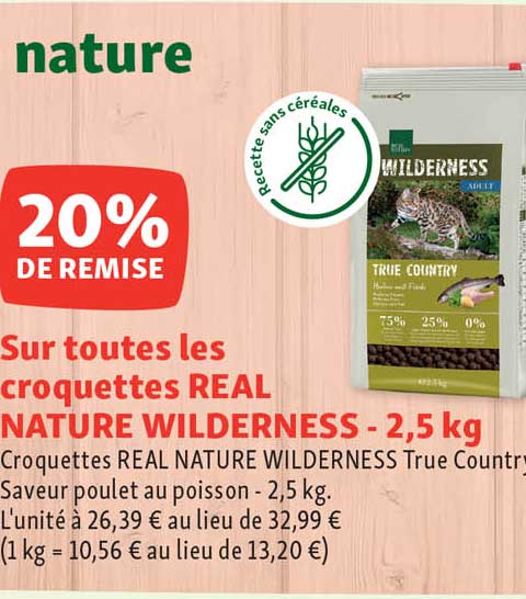 croquettes real nature wilderness - 2,5 kg