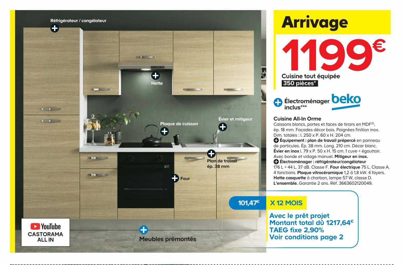 cuisine tout équipée, électroménager beko