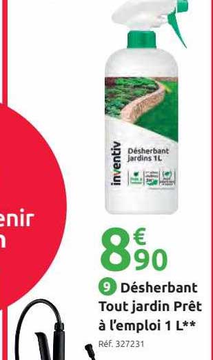 désherbant tout jardin prêt à l'emploi 1 l inventiv