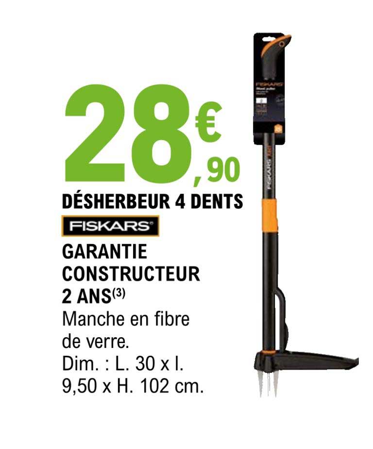désherbeur 4 dents fiskars