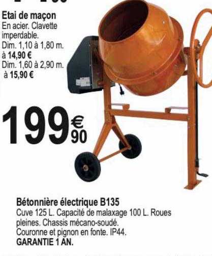 étai De Maçon, Bétonnière électrique B135