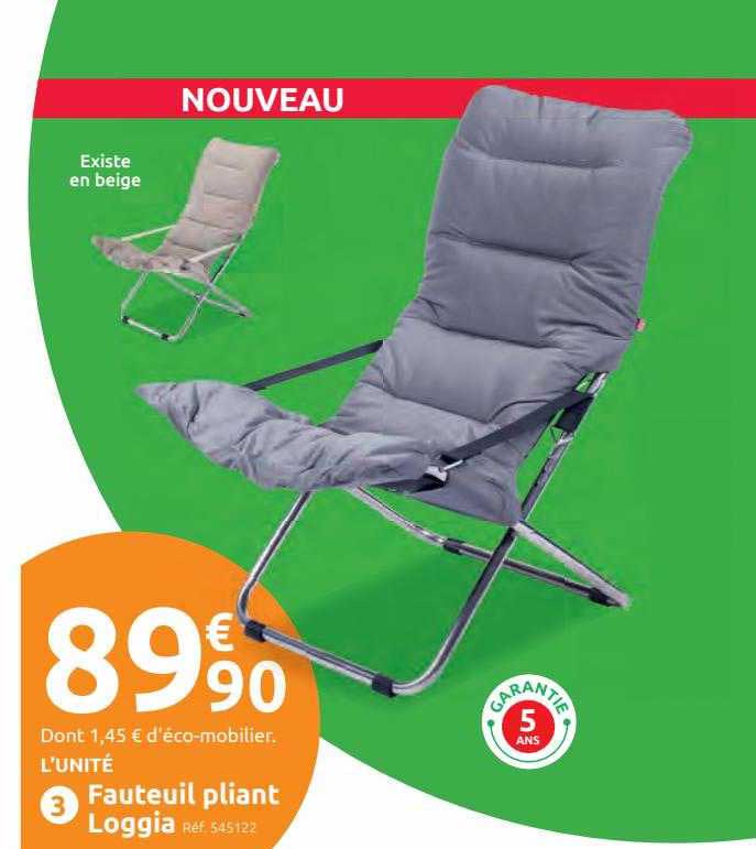 fauteuil pliant loggia