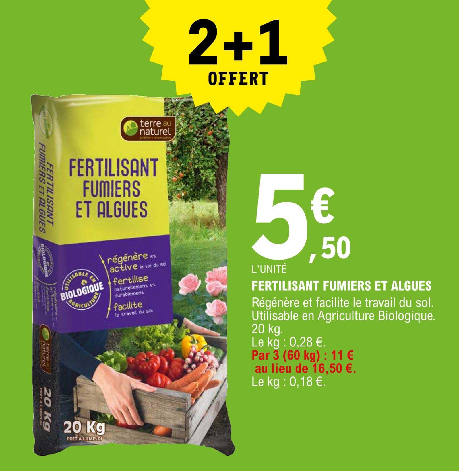 fertilisant fumiers et algues