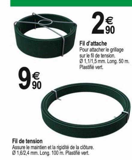 fil d'attache, fil de tension