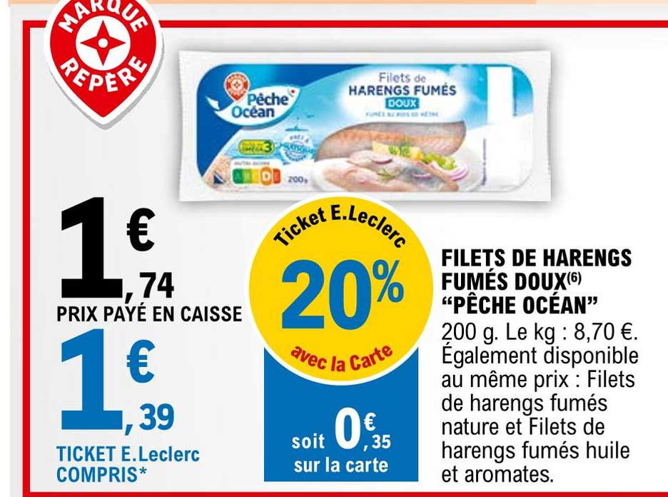 Filets De Harengs Fumés Doux "pêche Océan"