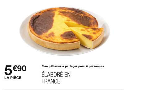 flan pâtissier à partager pour 4 personnes