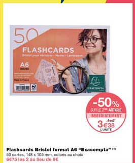 flashcards bristol format a6 "exacompta"