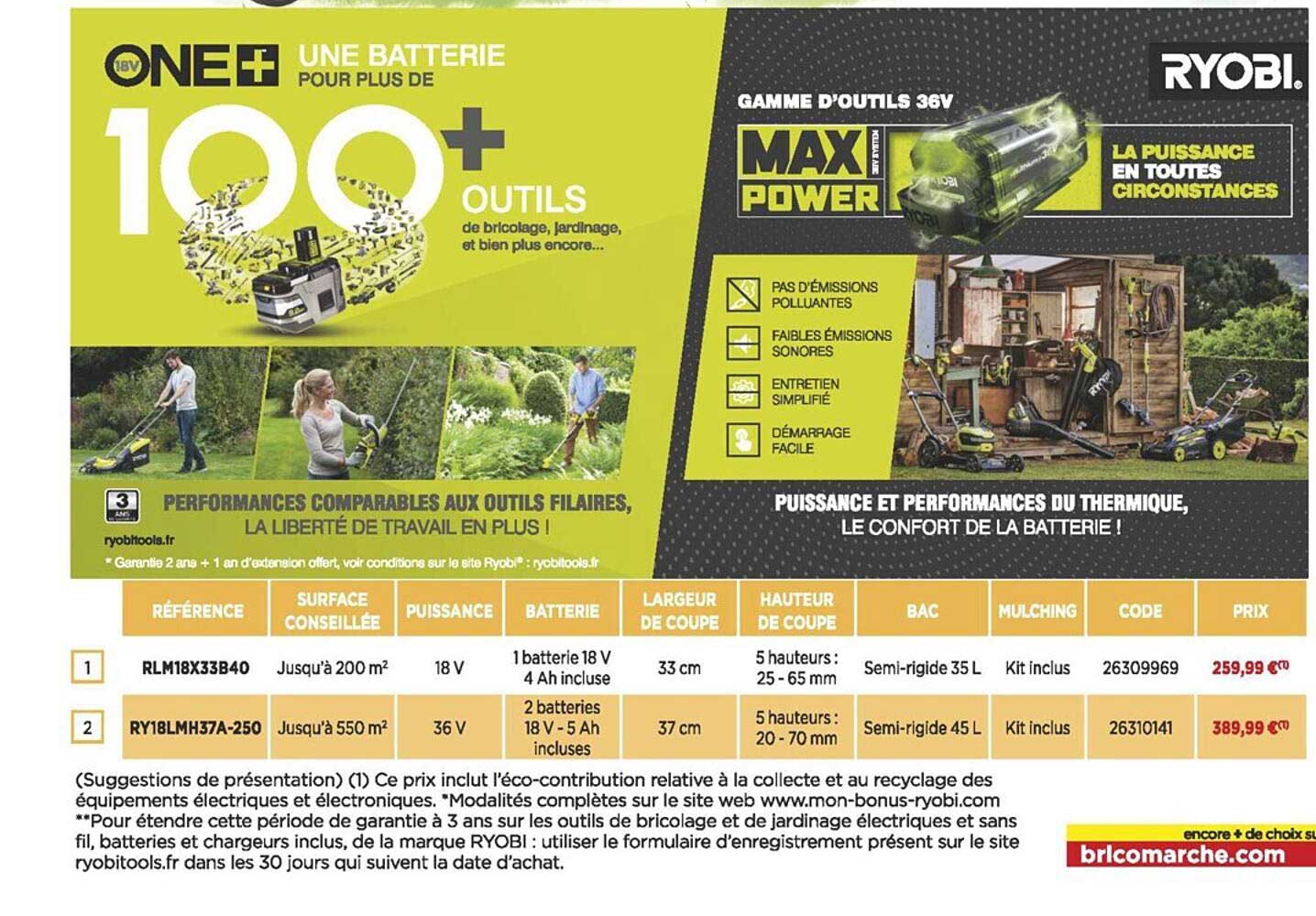 gamme d'outils 36v ryobi