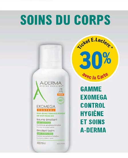 gamme exomega control hygiène et soins a-derma
