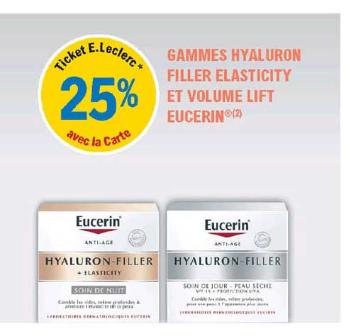 gammes hyaluron filler elasticity et volume lift eucerin