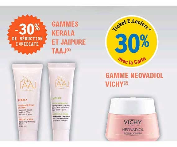 gammes kerala et jaipure taaj, gamme neovadiol vichy