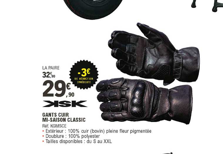 gants cuir mi-saison classic ksk