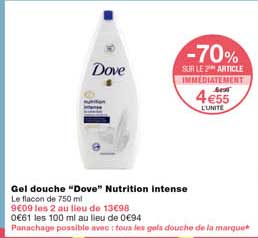 Gel Douche "dove" Nutrition Intense