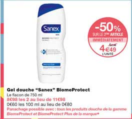 gel douche "sanex" biomeProtect