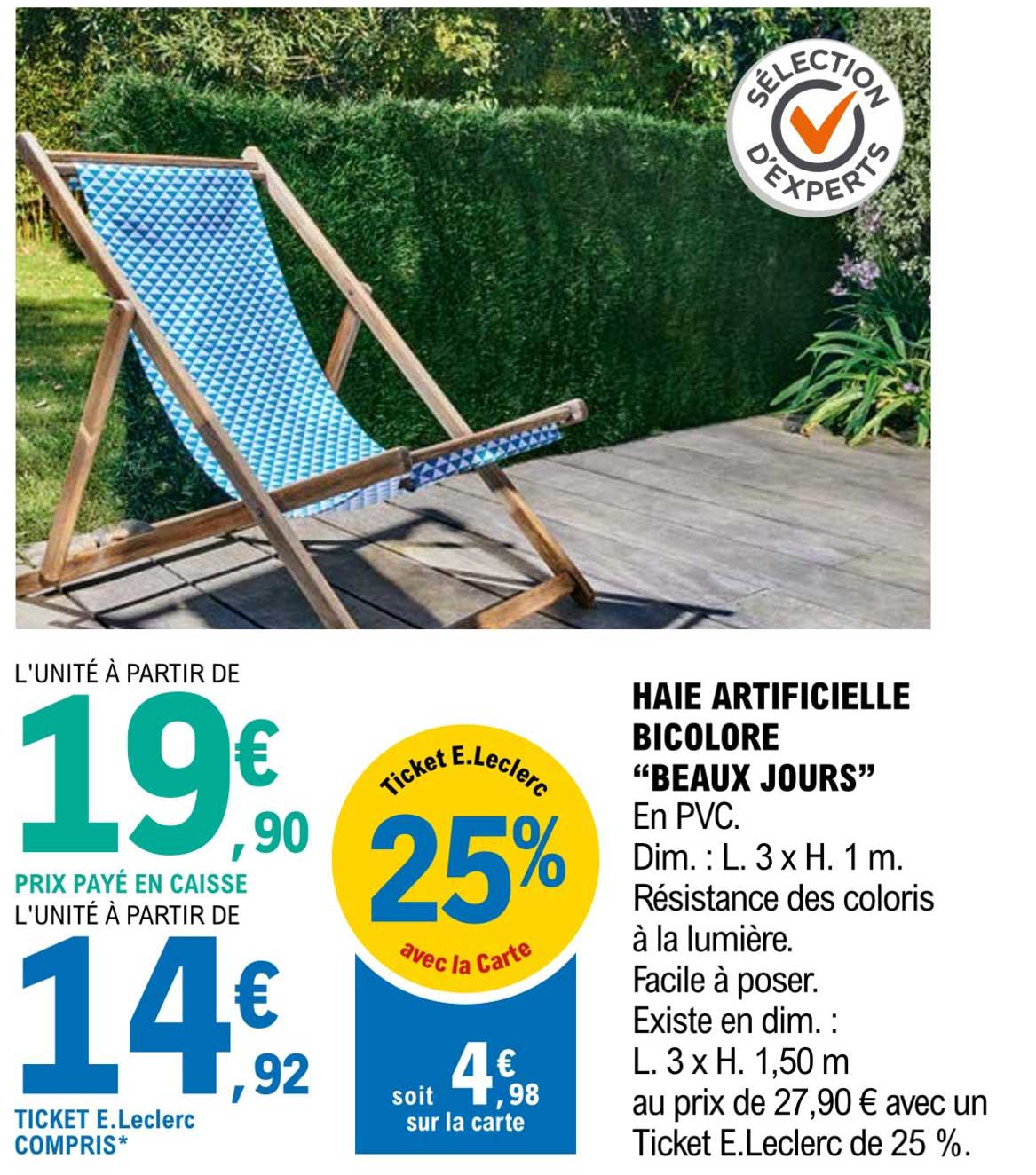 haie artificielle bicolore "beaux jours"