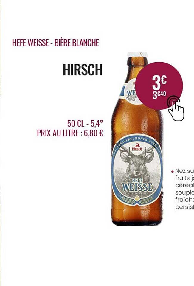 hefe weisse - bière blanche hirsch