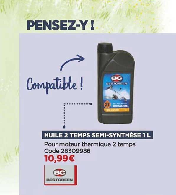 huile 2 temps semi-synthèse 1 l best green