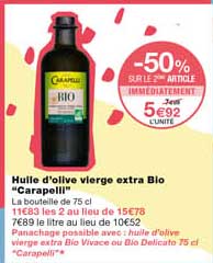 Huile D'olive Vierge Extra Bio "carapelli"