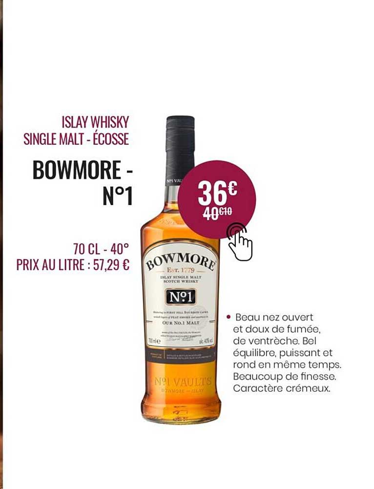 islay whisky single malt - écosse bowmore - n°1