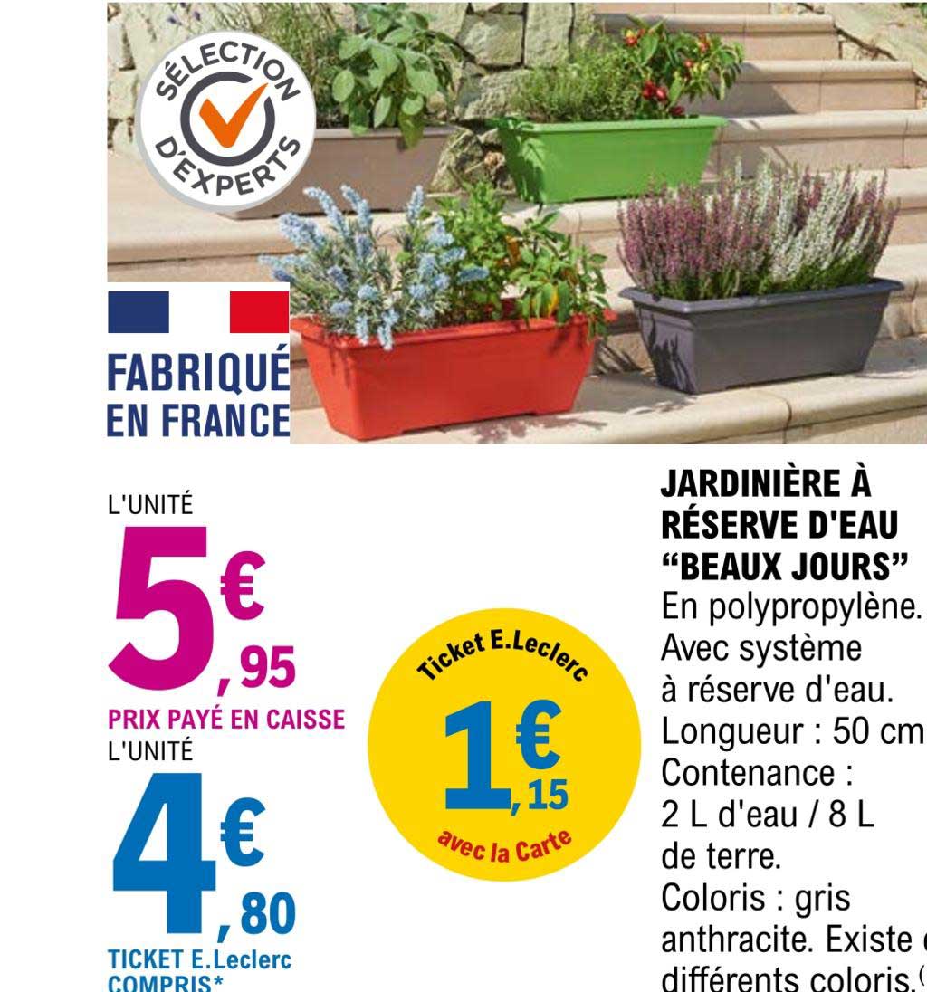 jardinière à réserve d'eau "beaux jours"