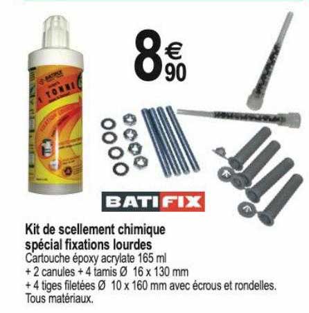 kit de scellement chimique spécial fixations lourdes batifix