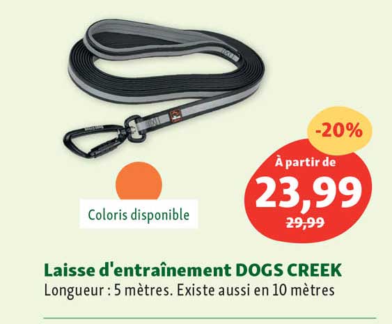 laisse d'entraînement dogs creek