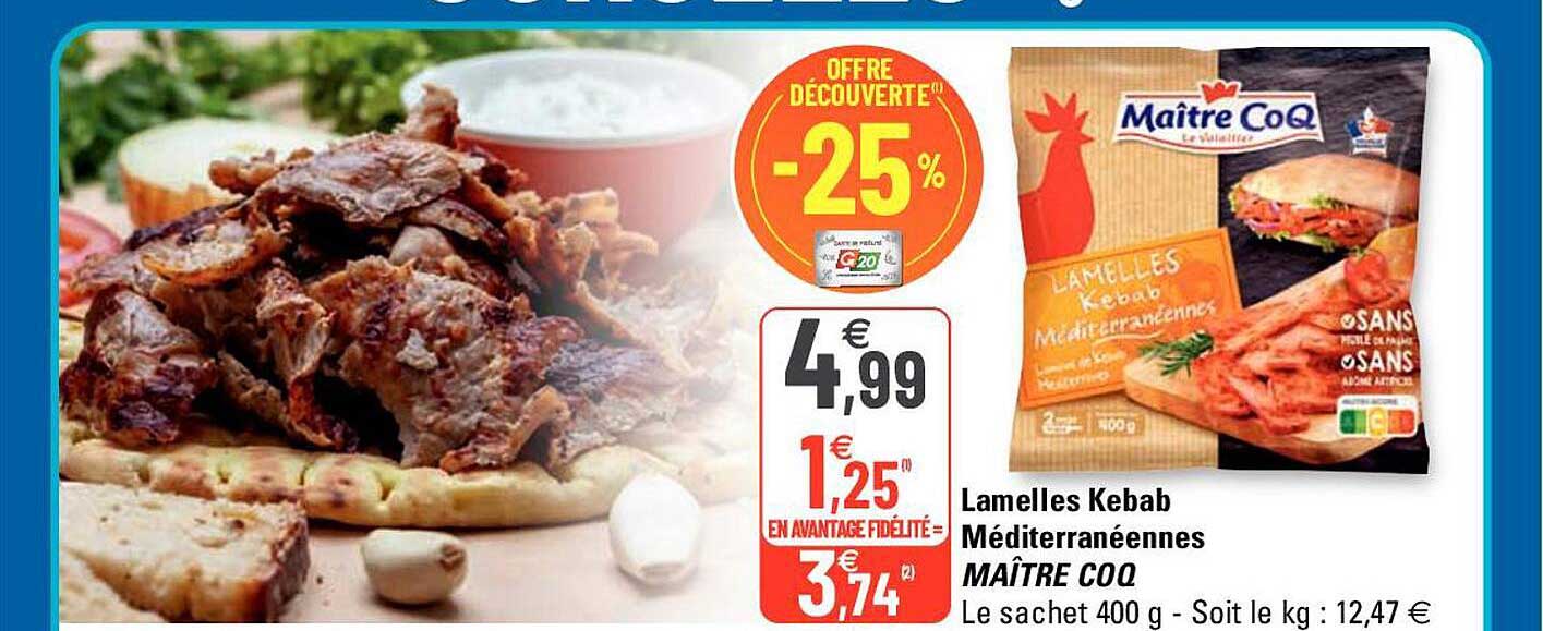 lamelles kebab méditerranéennes maître coq