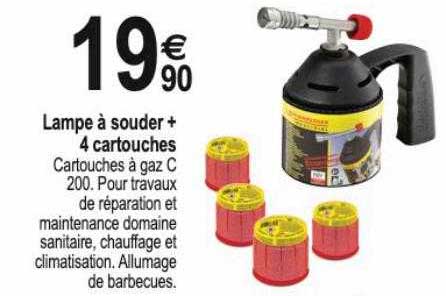 lampe à souder + 4 cartouches