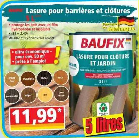 lasure pour barrières et clôtures baufix