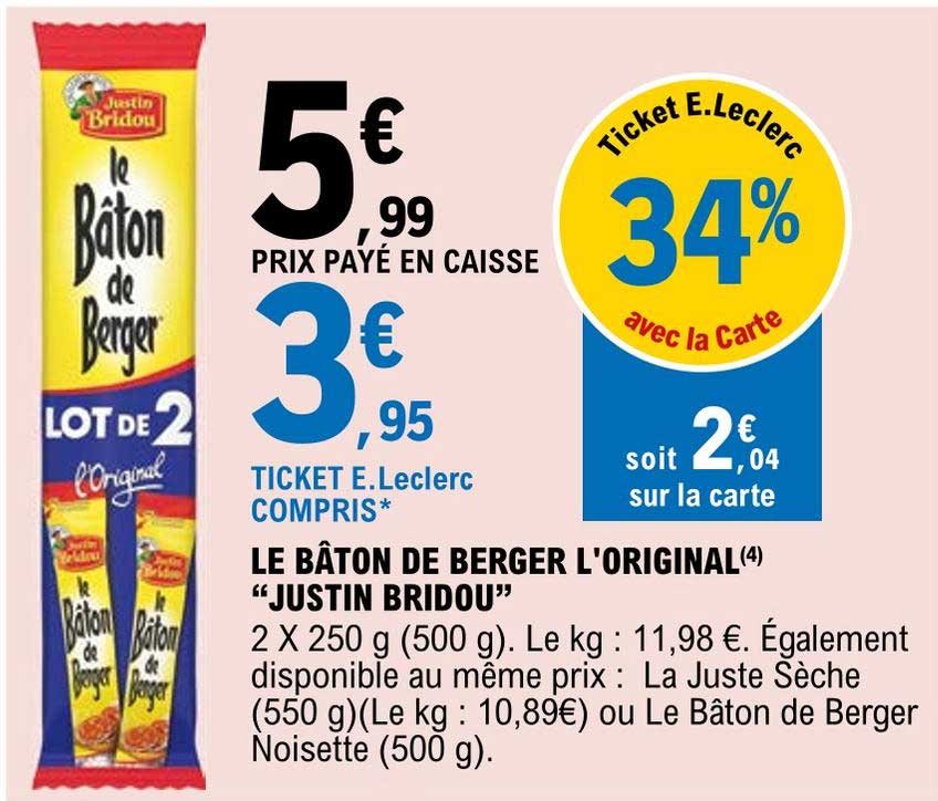 le bâton de berger l'original "justin bridou"