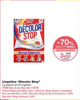 lingettes "décolor stop"