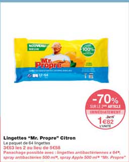 lingettes "mr. propre" citron