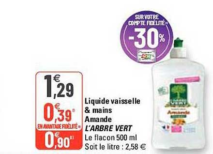 liquide vaisselle & mains amande l'arbre vert