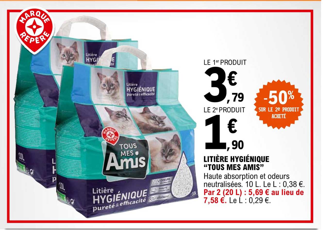 litière hygiénique "tous mes amis"