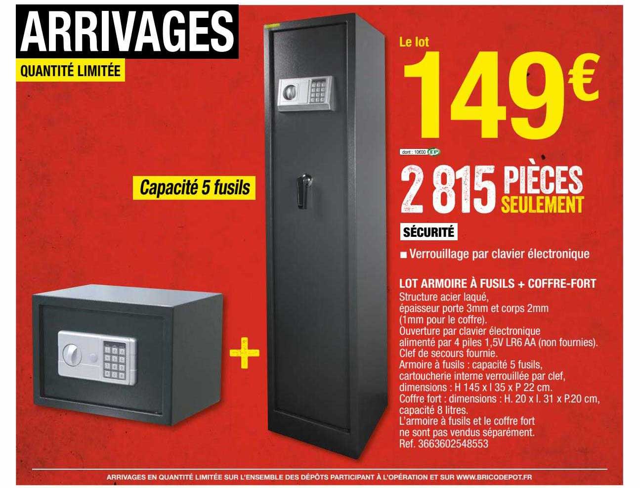 lot armoire à fusils + coffre-fort