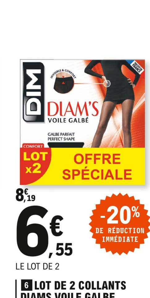 lot de 2 collants diams voile galbé