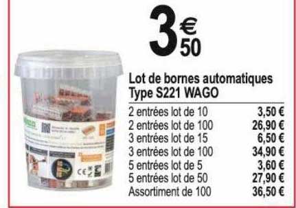 lot de bornes automatiques type s221 wago
