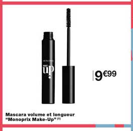 mascara volume et longueur "monoprix make-up"