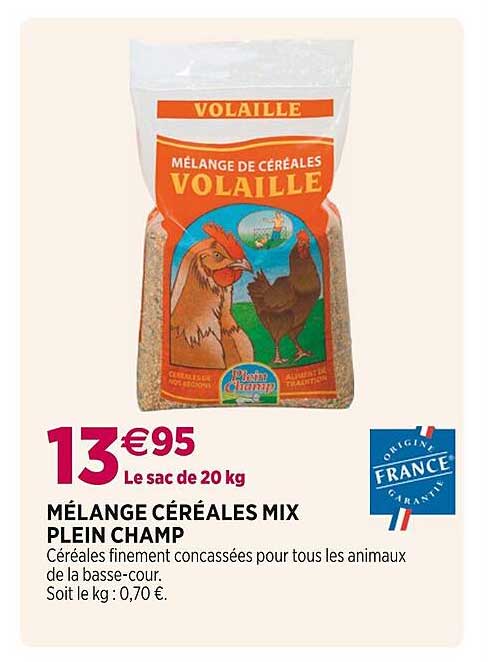 mélange céréales mix plein champ