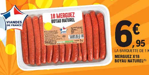 merguez x18 boyau naturel