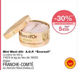 mini mont d'or a.o.p. "écureuil"